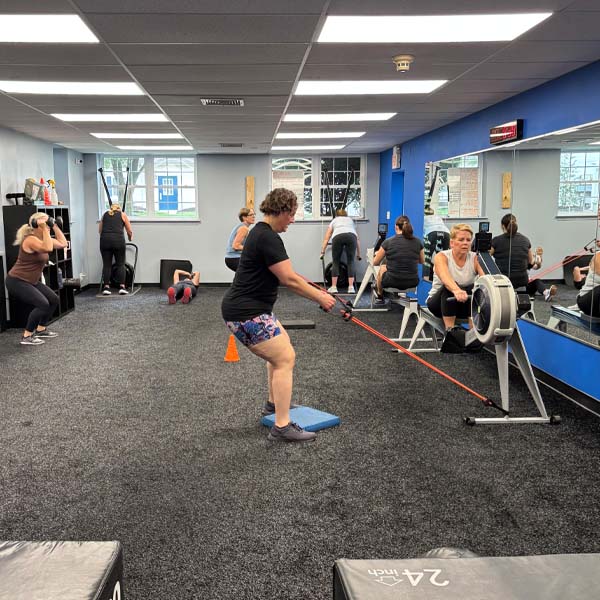 A-Game group fitness class training together in Flourtown